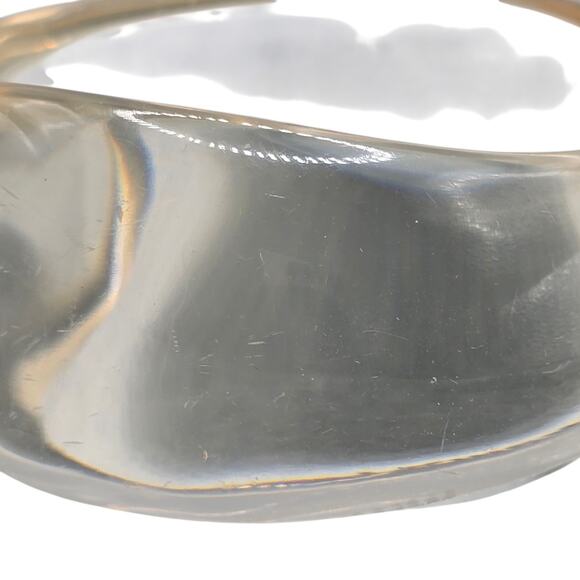 Bracelet Wide Chunky Clear Lucite Bangle 7.75 Inch Modern Retro Stacked SKU2415 - Picture 7 of 10